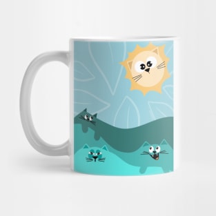 Abstract Cats Mug